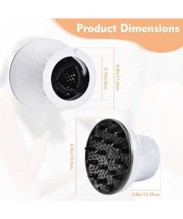 Universal Hair Diffuser Attachment for Curly Hair - Adjustable 1.38in to 3in Nozzle for Professional Hair Drying and Styling - Buy Online on GoSupps.com