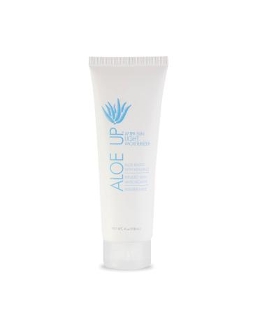 ALOE UP After Sun Light Moisturizer Skin Care - Body Moisturizer uses Aloe Vera Gel  Coconut Oil  and Vitamin E for After Sun Care/Beach Essential Sun Lotion Soothes Sunburned Skin / 4 oz