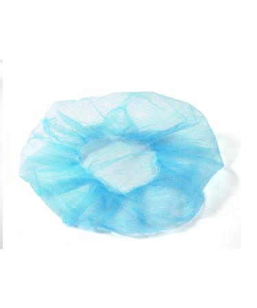 OKEKON Disposable Bouffant Caps Non-woven Dust Cap Hair Net Elastic Hats Latex Free Great For: Labs Industry Food Service Hospitals With Lightweight & Breathable One Size Fits Most 100Pcs Blue