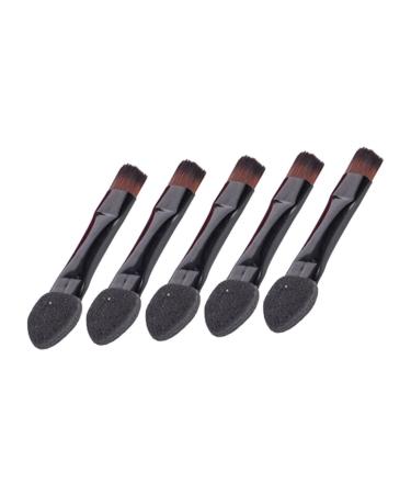 Beavorty 50pcs Bulk Black Suits Eye Shadow Applicator Make Eye Shadow Brush Set Cosmetic Miss Make up