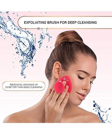 Silicone Facial Cupping Therapy Set - 4 Cups + Free Exfoliating Brush - Anti-Wrinkle & Anti-Aging - Hygienic Face & Eye Massage Kit - Buy Online on GoSupps.com