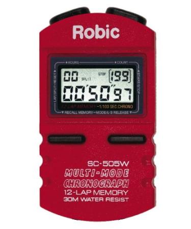 Robic SC-505W 12 Memory Stopwatch Red