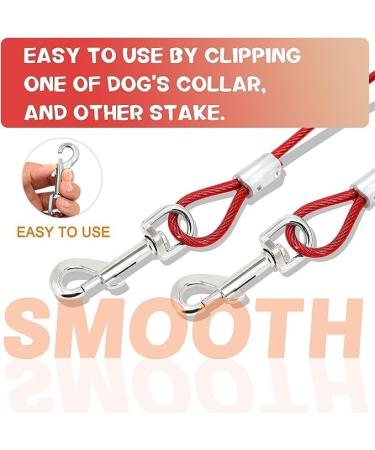 Qcwwy Stainless Steel Dog Anchor - 360 Rotatable Rust-Free 3m Cable for Large Dogs - Ideal for Courtyards Lawns & Camping - Buy Online on GoSupps.com
