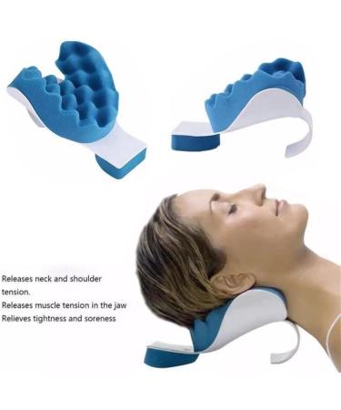 Neck Support Tension Reliever Neck Shoulder Relaxer Blue Sponge Releases Muscle Tension Relieves Tightness Soreness Neck and Shoulder Relaxer Cervical Traction Device Pillow Neck - Buy Online on GoSupps.com