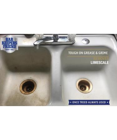 Bar Keepers Friend Original Multi Surface Cleaner & Stain Remover Powder | 2 pack | 2 x 250g Bottle + Elbow Grease Scrubbing Pad - Buy Online on GoSupps.com