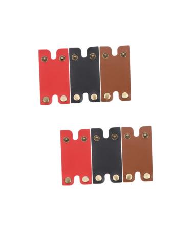 Beavorty 6 Stk Razor Fall Razor Pocket made of leather razor-compound leather case safety covers for the household Storage case for razor Old-fashioned condom