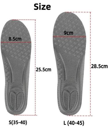CSCDD Sole Breathable Cushion Running Insoles - Memory Foam Insoles for Men & Women - Large Size D - Optimal Comfort for All Shoes - Buy Online on GoSupps.com