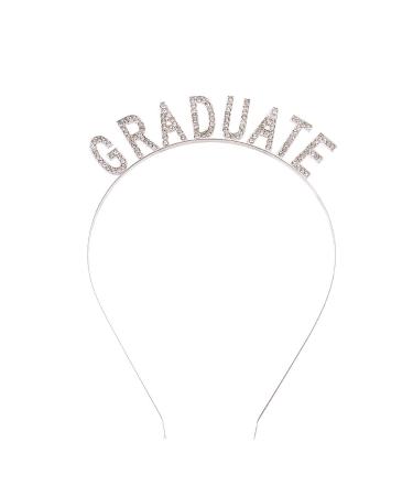 Soochat Graduation Headband Rhinestone Graduate Letter Hairband for Women Girls Party Decorations Supplies