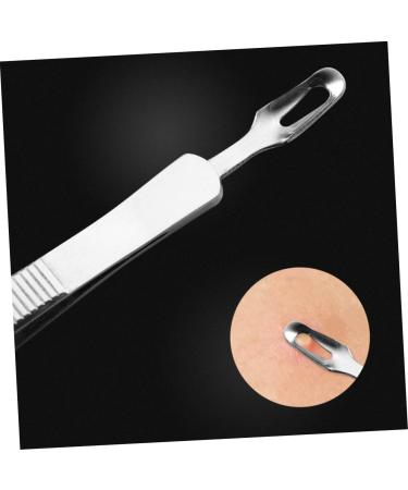 BELLIFFY 3pcs Clip Pimple Blackhead Blemish Extractor Pimple Tweezers Remover Kit Stainless Steel Silver - Buy Online on GoSupps.com