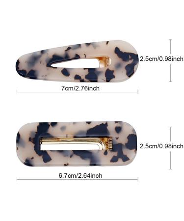 20 PCS Pearls Hair Clips - Geometric Acrylic Resin Barrettes for Women - Buy Online on GoSupps.com