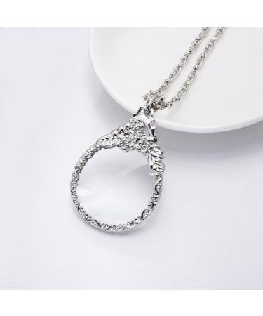 domoi 2.5X Retro Magnifying Glass Pendant Magnifying Glass Necklace Suitable for Reading Books Magazines and Newspapers 500420173 - Buy Online on GoSupps.com