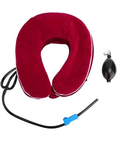 Loft Stone Inflatable Neck Stretcher - Adjustable Neck Support & Decompression Pillow for Chronic Spinal Relief - Rose Red - Buy Online on GoSupps.com