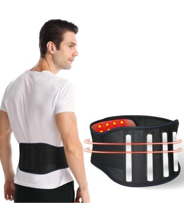 Self-Heating Back Brace Thermal Magnetic Therapy Lumbar Support Belt Men Women Lower Back Brace Adjustable Tummy Control Belt Waist Trainer For Waist And Abdominal Heating (Color : Black Size : X-L X-Large Black