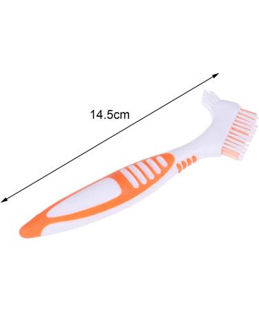 Libcflcc Double-Sided Prosthesis Toothbrush - Ergonomic Plastic Handle Multi-Layered Bristles for False Teeth Oral Care - Home Use - Buy Online on GoSupps.com