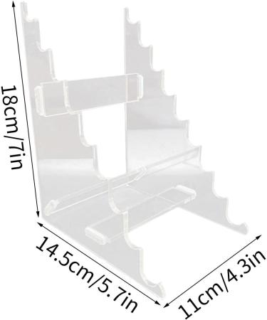 Stand 9-Slots Nail Art Acrylic Holder Clear Display Rack Organizer for Holding Eyebrow Makeup Brush Lxury - Buy Online on GoSupps.com