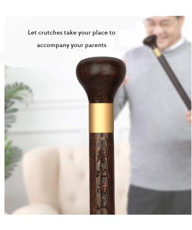 Adult Crutches Solid Wood Crutches Environmentally Friendly and Healthy African Rosewood Material Round Handle Ergonomic Design Light and Easy to Carry Crutches Hello Independence 87cm - Buy Online on GoSupps.com