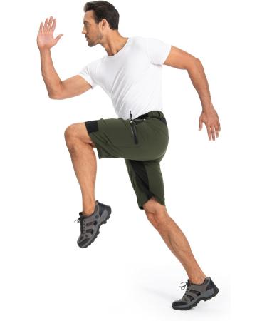 Men's HiuSpor Lightweight Hiking Pants - Breathable Fast Dry Cargo Bermuda Shorts - 6 Pocket Elastic MTB Cycling Shorts - Summer Outdoor Sport Pants in Green (3XL) - Buy Online on GoSupps.com
