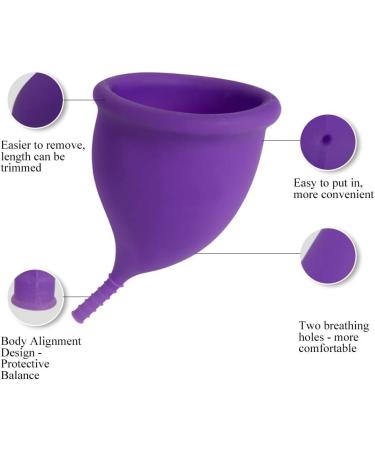 Shop Soft & Flexible Menstrual Cup | Reusable Medical Silicone Moon Cup Small Purple - Buy Online on GoSupps.com