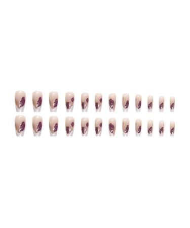 JUSTOTRY 24 Pieces Coffin Nails - Beige French Artificial Nails with Gems | Press On Nude Ballerina Nails | Long Coffin Fingernails for Women - Perfect for International Shipping - Buy Online on GoSupps.com