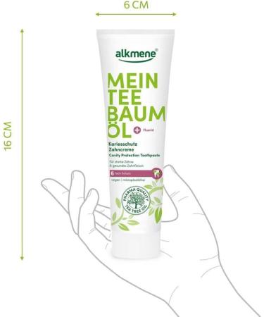 Alkmene My Tea Tree Oil Caries Protection Toothpaste 100ml - Natural Tooth Care - International Shipping Available - Buy Online on GoSupps.com