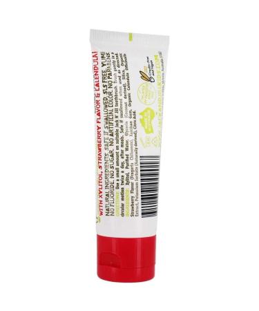 Jack N Jill Natural Calendula Toothpaste Fluoride-Free Strawberry - 1.76 oz | Buy Online for International Shipping - Buy Online on GoSupps.com