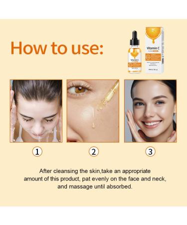 2PCS Vitamin C Facial Serum Essence Antiaging Serum & Eye Serum with Vitamin C 30ml Face serum Esencia del suero facial de vitamina C - Buy Online on GoSupps.com