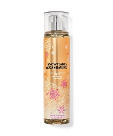 Bath & Body Works Fine Fragrance Body Spray Mist 8 fl oz / 236 mL (Snowflakes & Cashmeres)