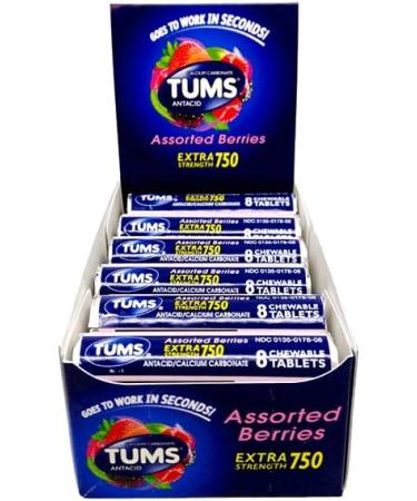 Buy Tums Antacid Extra Strength - Fast Acting Heartburn Relief & Chewy Berry Bites (12 Rolls) - International Shipping Available - Buy Online on GoSupps.com