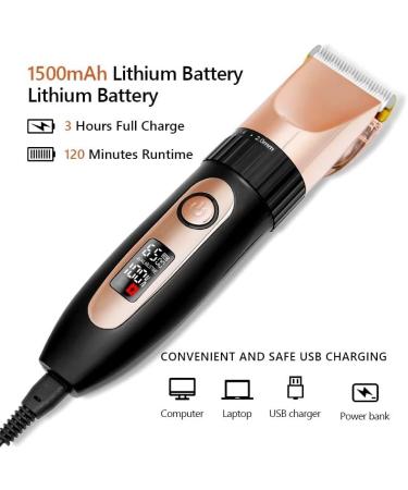 Buy Rose Gold Hair Clippers for Men - Rechargeable Electric Hair Trimmer with Adjustable Length & Ceramic Titanium Blade - Buy Online on GoSupps.com