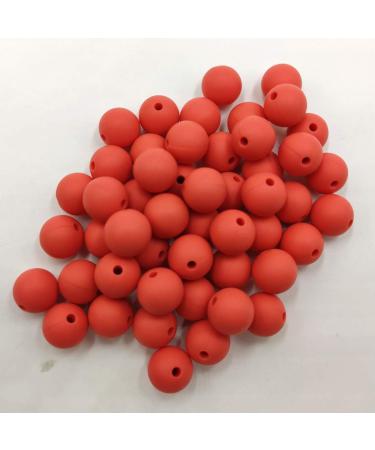 100pcs Fusion Coral Color 15mm Silicone Round Beads for DIY Jewelry Making - Sensory Silicone Pearl Bead Bulk for Mom Necklace Decoration - Buy Online on GoSupps.com