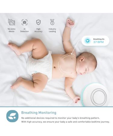 Lollipop Baby Monitor (Turquoise) - Contactless Breathing & Cry Detection, Sleep Tracking, WiFi Camera - Buy Online on GoSupps.com