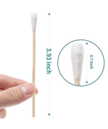 500 Pack 3.93 Inch Long Cotton Swabs with Wooden Sticks for Wound Care and Cleaning - Buy Online on GoSupps.com