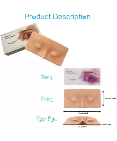 Silicone Face Eye Makeup Practice Board Realistic and Reusable Makeup Practice Training Face Painting Makeup Practice Board - Buy Online on GoSupps.com