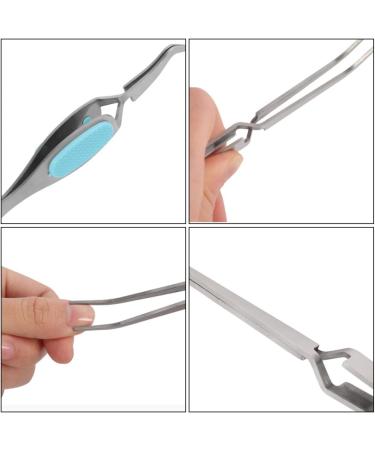 minkissy Picker Women Eyelash Art Pincher Shaping Extensions Pusher Stainless for Multipopurse Curved Pinching Eyebrow Prolong Clip Clamp Sticker Nail Manicure Ladies Silver Cuticle - Buy Online on GoSupps.com