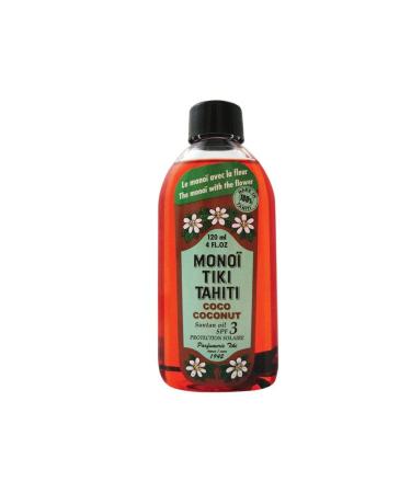 Monoi Tiki Tahiti Coconut Bronzant Sun Tan Oil SPF3 120ml
