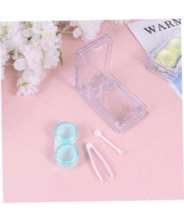 Homsfou Mini Container for Colored Contact Lenses - Japanese Style Lens Case with Mirror Blue Eye Contact Lens Cleaning Box (1.8x5cm) - Buy Online on GoSupps.com