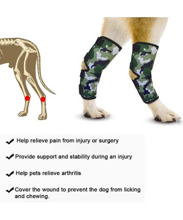 Knee Brace for Dogs Pair of Dog Rear Leg Braces Prevent Injuries and Sprains to Help with Arthritis Dog Kneepad (S) - Buy Online on GoSupps.com