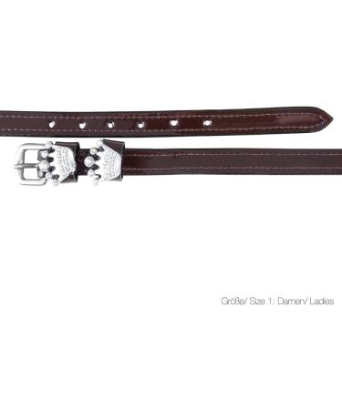 Buy PFIFF 102919 Patent Leather Spur Straps with Rhinestones - Brown Size 2 Children (40 cm x 1.3 cm) | International Shipping Available - Buy Online on GoSupps.com