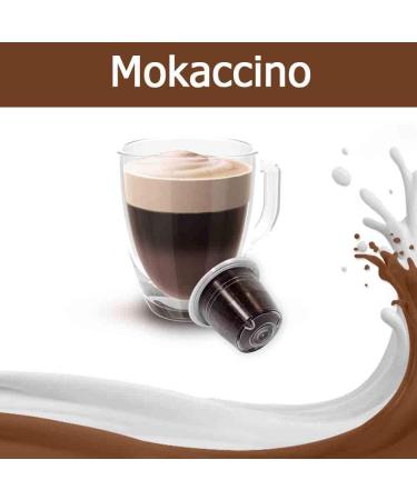 50 KICKKICK Mocaccino Capsules Compatible with Nespresso MADE IN ITALY Coffee Milk and Chocolate Flavored Drink Pods for Nespresso Capsule Machine - Buy Online on GoSupps.com