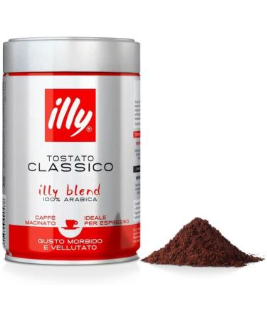 illy Coffee Classico Ground Coffee Medium Roast 100% Arabica Coffee Beans 250g - Buy Online on GoSupps.com