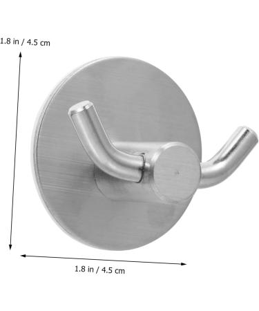 Alipis 2pcs Hook up Wall Mount Clothing Rack Towel Hook Rustic Coat Hooks Wall Hanger Hook Rack Sucker 4.5X4.5cm Silver - Buy Online on GoSupps.com