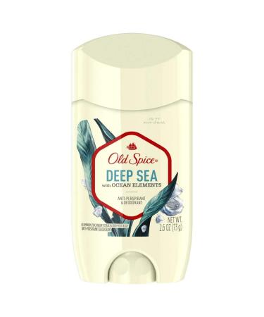 Old Spice Deep Sea with Ocean Elements Invisible Solid Antiperspirant Deodorant for Men 2.6 oz (Pack of 2)