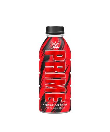 Limited Edition Red & Black World Wrestling Prime Hydration Bottle!!! (1 Bottle - 16.9 Fl Oz - USA Exclusive)