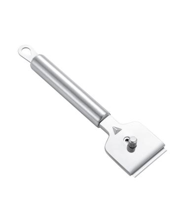 Stainless Steel Ceramic Hob Scraper - Stainless Steel Glass Scraper with 4 Replacement Blades - Ceramic Hob Scraper for Glass and Induction Cooktops 12b