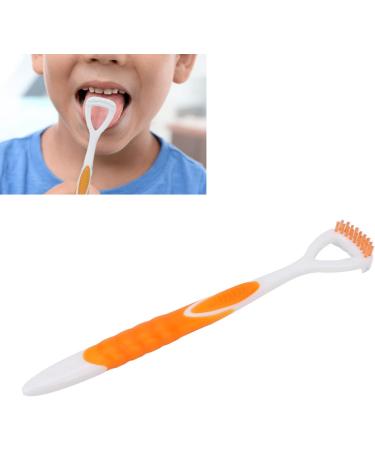 Baby Tongue Scraper Cleaner | Tongue Brush for Bad Breath | Maintain Mouth Health - Orange - Buy Online on GoSupps.com