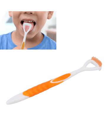 Buy Orange Tongue Scraper & Cleaner with Long Handle - Flexible & Reusable Mouth Cleaning Tool for Adults - Buy Online on GoSupps.com