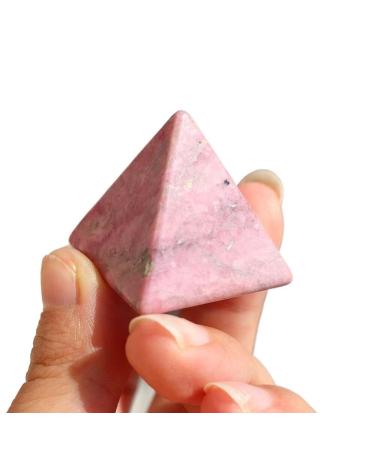 Natural Stone Rhodonite Crystal Pyramid Stone Gemstone Reiki Rose Pyramid Home Decoration Gifts Stone Mineral Specimen