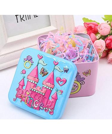 700-Piece Disposable Hair Ties & Elastic Bands in Sweet Tin Can | Ideal Hair Accessories for Babies Children & Women | Multiple Colors Available - Buy Online on GoSupps.com