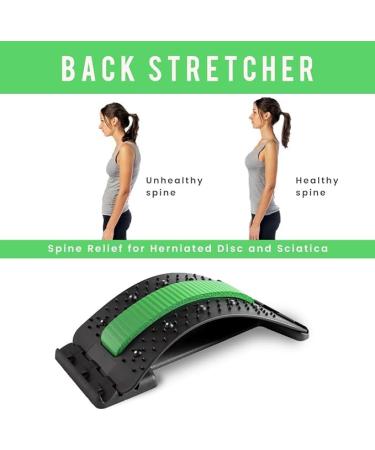 Multi-Level Back Stretcher - Pain Relief for Herniated Disc Scoliosis & Spine Decompression | Green Back Cracker Device - Buy Online on GoSupps.com