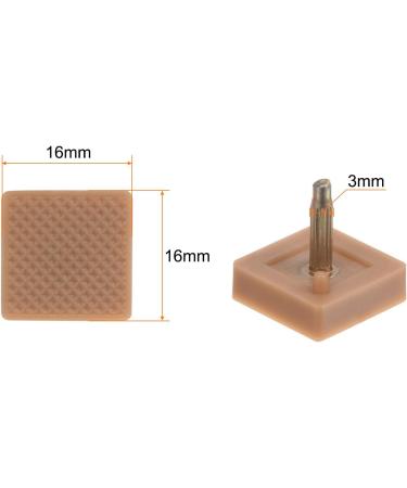 HARFINGTON 5 Pairs TPU Kitten Heel Tips - Replacement Tap Caps for Women High Heels | 3mm Pin 16mm Square Heel Repair Caps in Beige - International Shipping Available - Buy Online on GoSupps.com